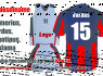 REKLAMA ANT TEKSTILĖS SPORTO KOMANDŲ NUMERIU KLIJAVIMAS, LOGOTIPŲ UŽDĖJIMAS