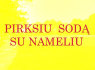 Pirksiu sodą su nameliu