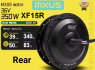 Naujas Mxus XF15R 350W 36V Galinis El. Dviračio Variklis