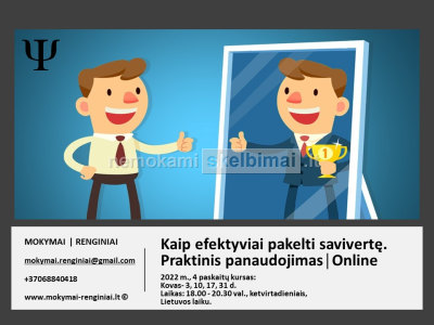 Online Kaip efektyviai pakelti savivertę. Praktinis panaudojimas