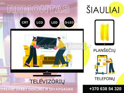 Televizorių remontas Šiauliuose