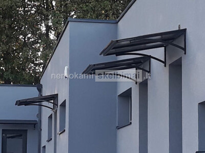 STOGELIŲ gamyba ir montavimas virš DURŲ, BALKONŲ, GARAŽŲ, TERASŲ