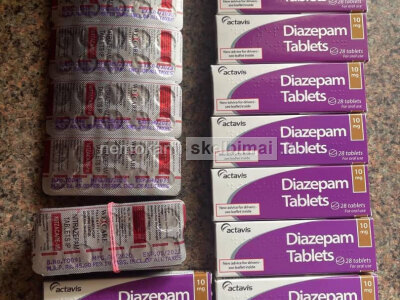 Diazepam, Xanax, Rivotril, Lexaurin, Lorazopam