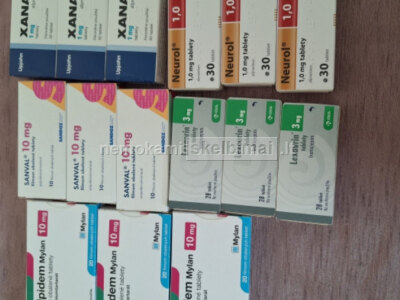 Ritalin, Xanax, Neurol, Frontin, Tramabene, Zaldiar