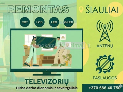 Televizorių ir antenų remontas Šiauliuose