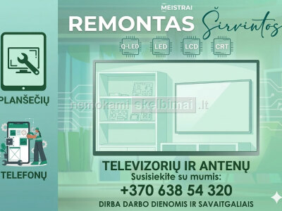 Televizorių ir kitos video technikos remontas Širvintose, Ukmergėje
