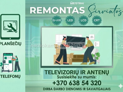 Televizorių ir kitos video technikos remontas Širvintose, Ukmergėje