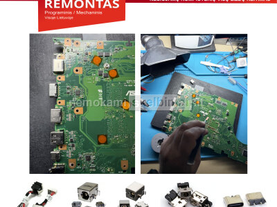Nešiojamų kompiuterių visų lizdų keitimas, remontas Šiauliuose ir visoje Lietuvoje