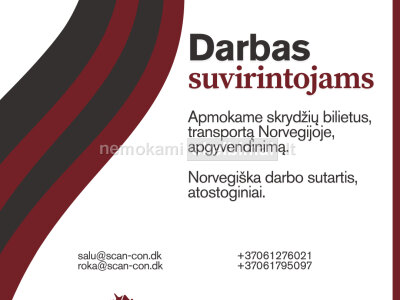 Darbas suvirintojams Norvegijoje