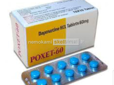 PRAILGINK lytinį aktą 3 - 4k ILGIAU Poxet 60mg