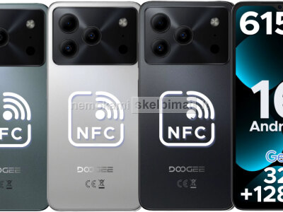 Naujas telefonas DOOGEE Note56 Pro, NFC, 128GB 32GB, talpi 6150mAh baterija