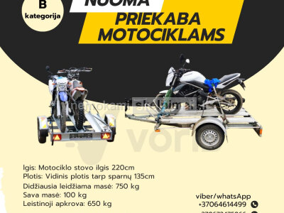 Moto priekabos nuoma Alytus