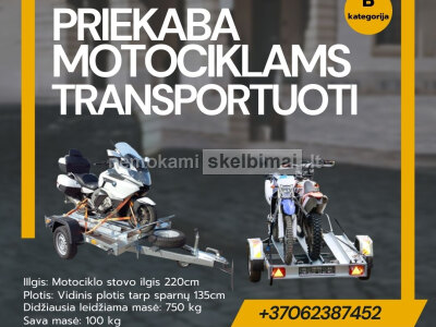 MOTO PRIEKABOS NUOMA