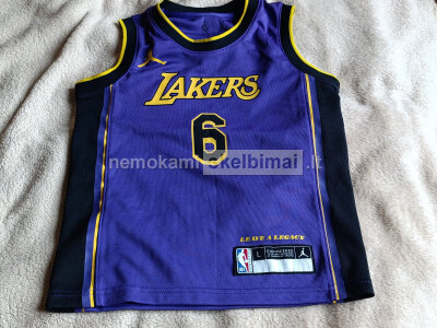 NBA Jordan Lakers LeBron James vaikiški marškinėliai