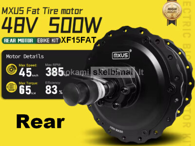 Naujas Mxus XF15FAT 500W 48V Fat Bike Galinis El. Dviračio Variklis